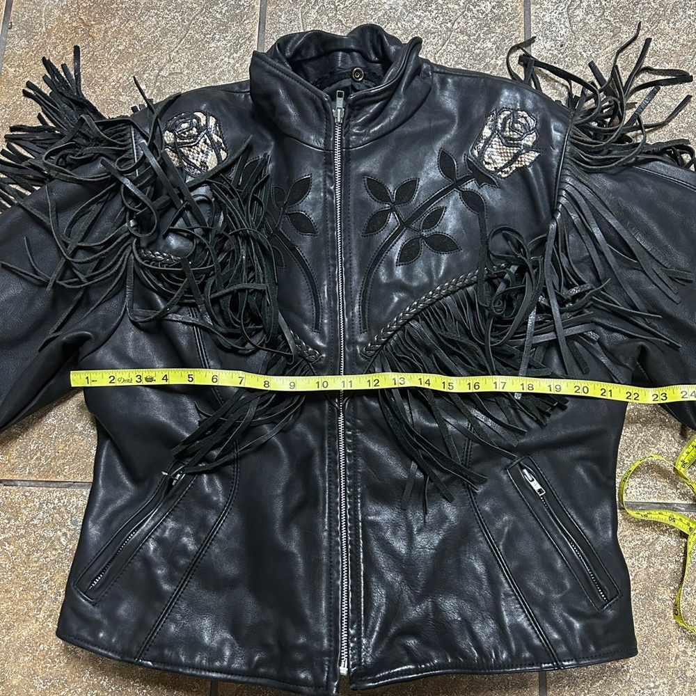 Vintage Leather Fringe Jacket - Picture 10 of 14